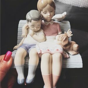 Lladro “Mother and Child on a Bench”
